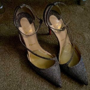 Christian Louboutin 39 1/2 Glitter Red Bottom Heel